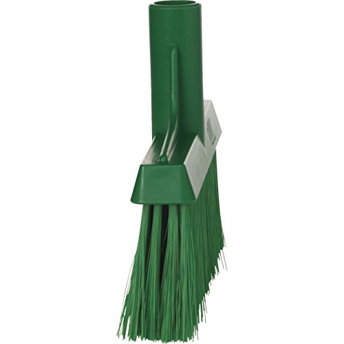 Vikan 31042 10-1/4" Polyester Bristle Polypropylene Block Fine Sweep Floor Broom Head, Green