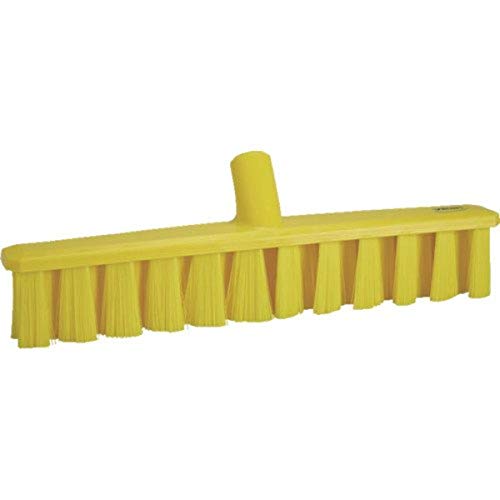 Vikan 31736 16" UST Push Broom, Medium, Yellow