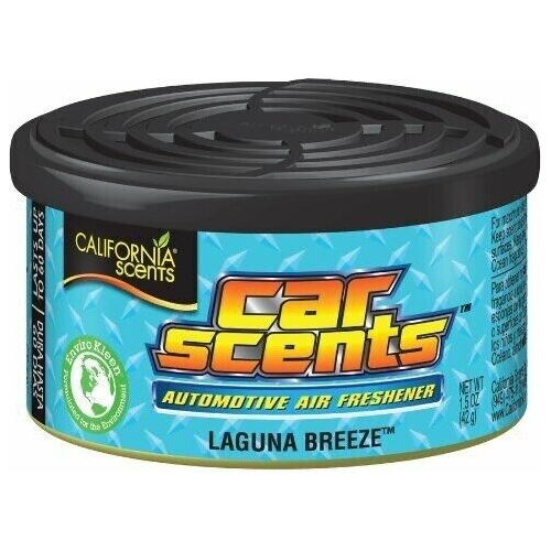 2 Pack of California Scents Laguna Breeze Fresh Car & Home Air Freshener Can Tin