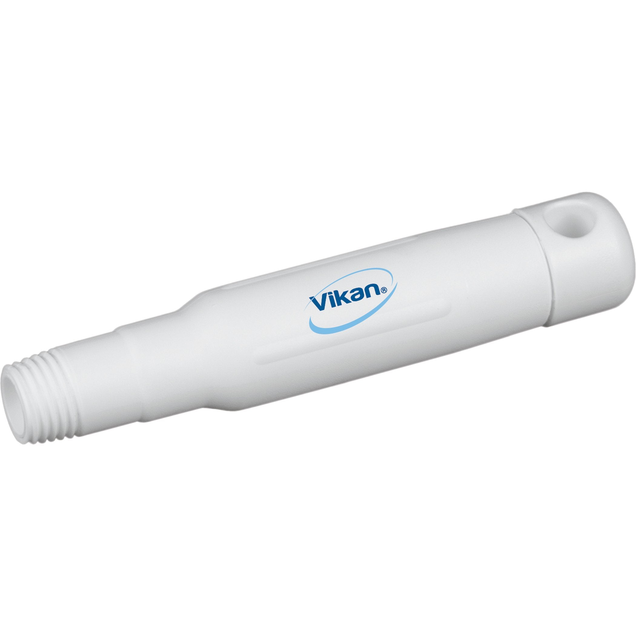 Vikan 29345 6.5 inch Polypropylene Handle with Threaded Tip, White | Auto Rae-Chem