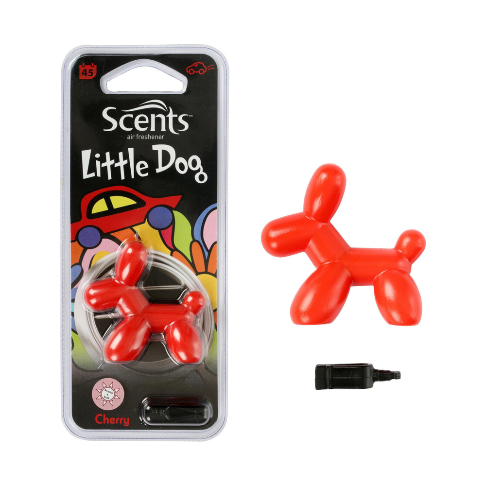 Scents Little Dog Car Vent Clip  Air Freshener Freshner Fragrance - Red Cherry