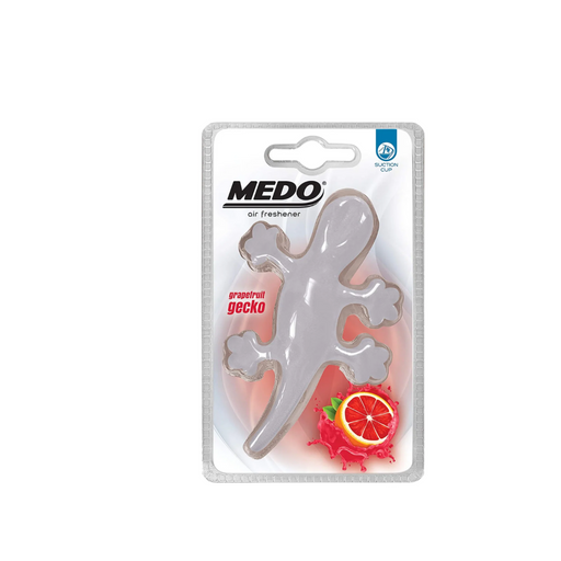 Medo Gecko White Grapefruit Car Air Freshener Suction Clip