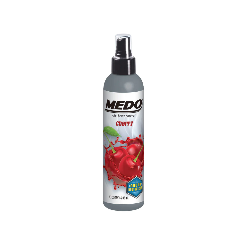 Medo Pump Spray Car Air Freshener Cherry Neutralises Unpleasant Odour, 236ml x1