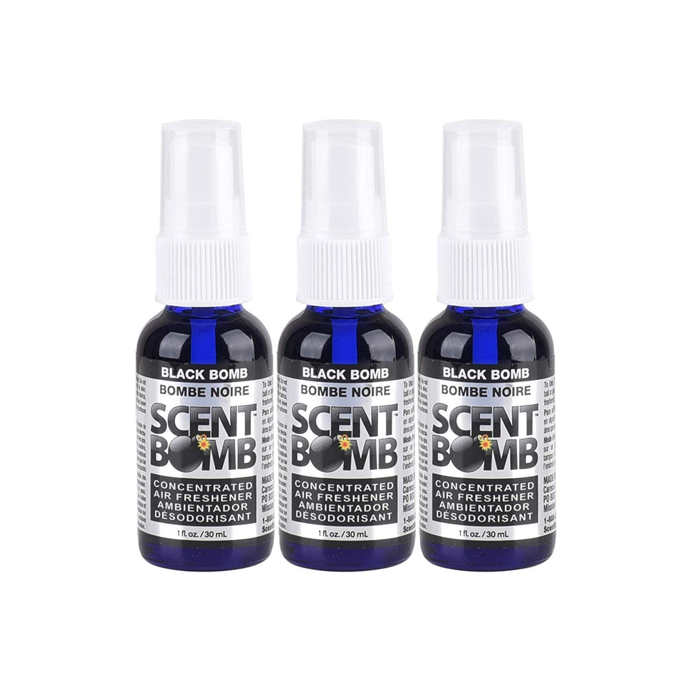 Scent Bomb 100% Concentrated Air Freshener Car/Home Spray [Choose The Scent] (Black Bomb, 3 Bottles)