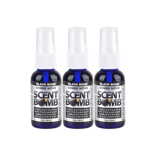 Scent Bomb 100% Concentrated Air Freshener Car/Home Spray [Choose The Scent] (Black Bomb, 3 Bottles)