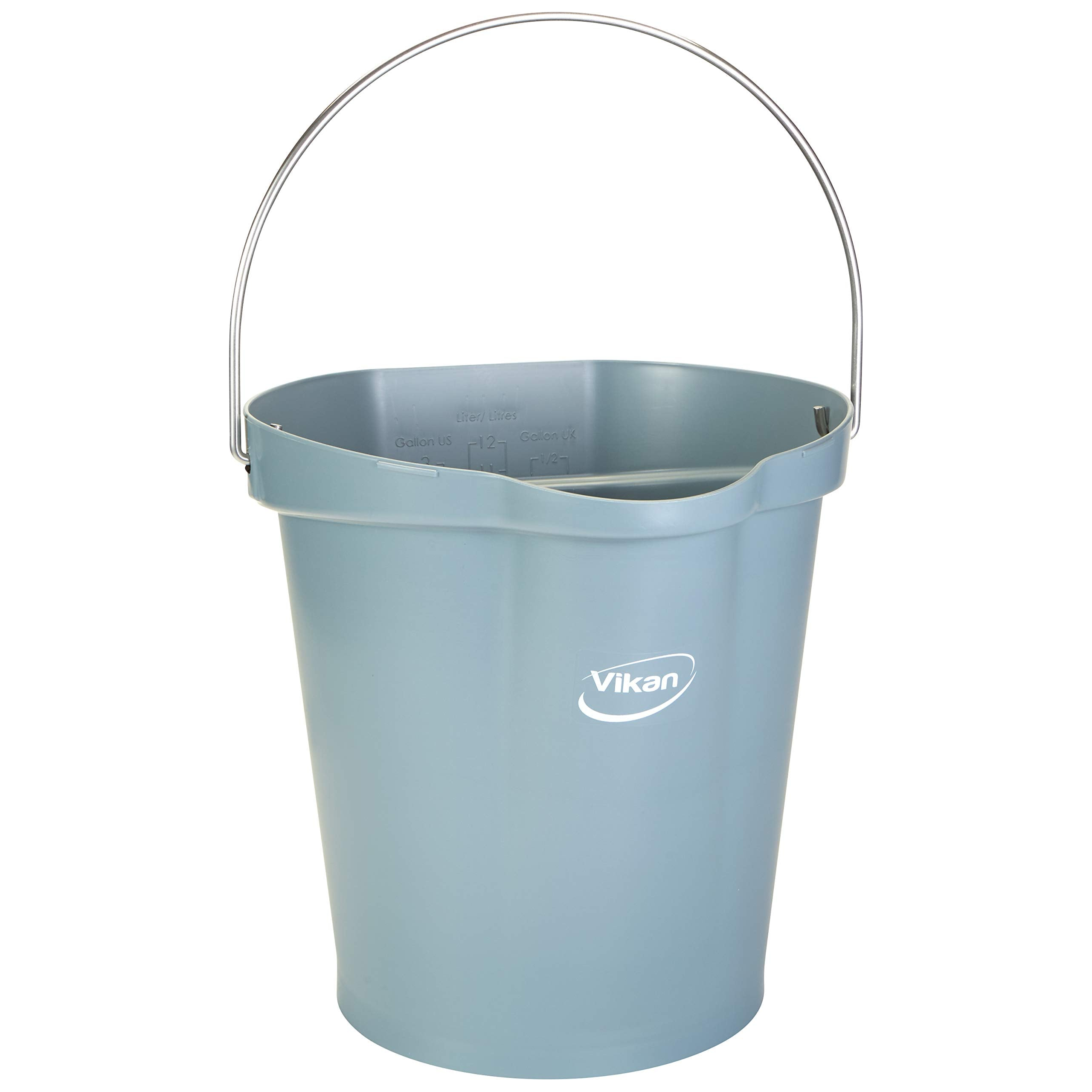 Vikan 568688 Pail, 3 gal, PP/SS, Grey - View 2 | Auto Rae-Chem