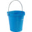 Vikan 56883 Durable Polypropylene Hygiene Bucket/Pail, Stainless Steel Handle, 6 Litres, Blue