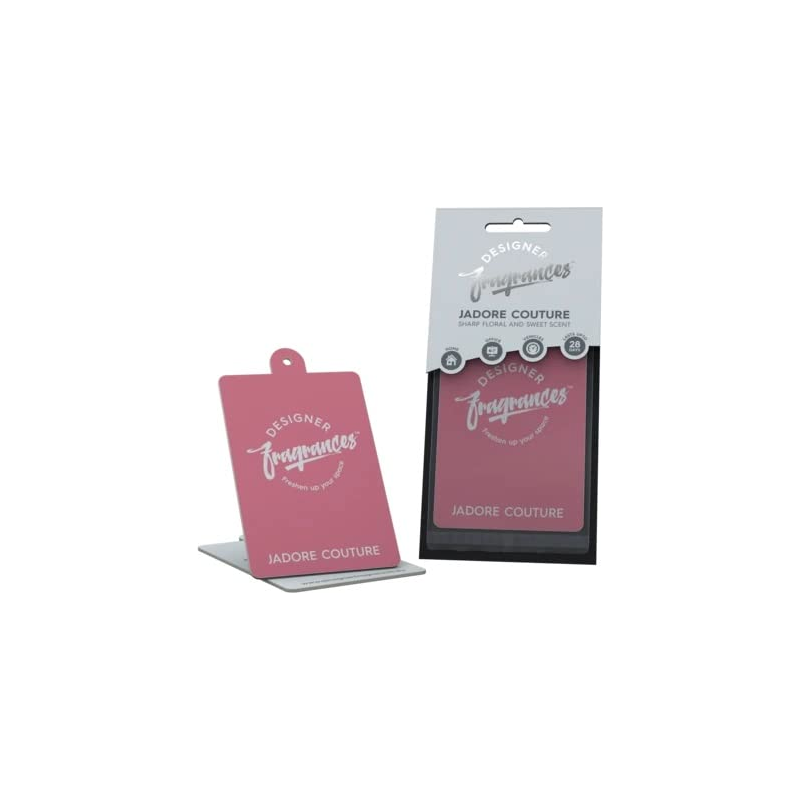 The Urban Company Designer Fragrances J'adore Couture 2D Card – Air Freshener & Sanitiser, Use in Cars, At Home, On Furniture & Shoes – Deodorizes & Neutralises Smells