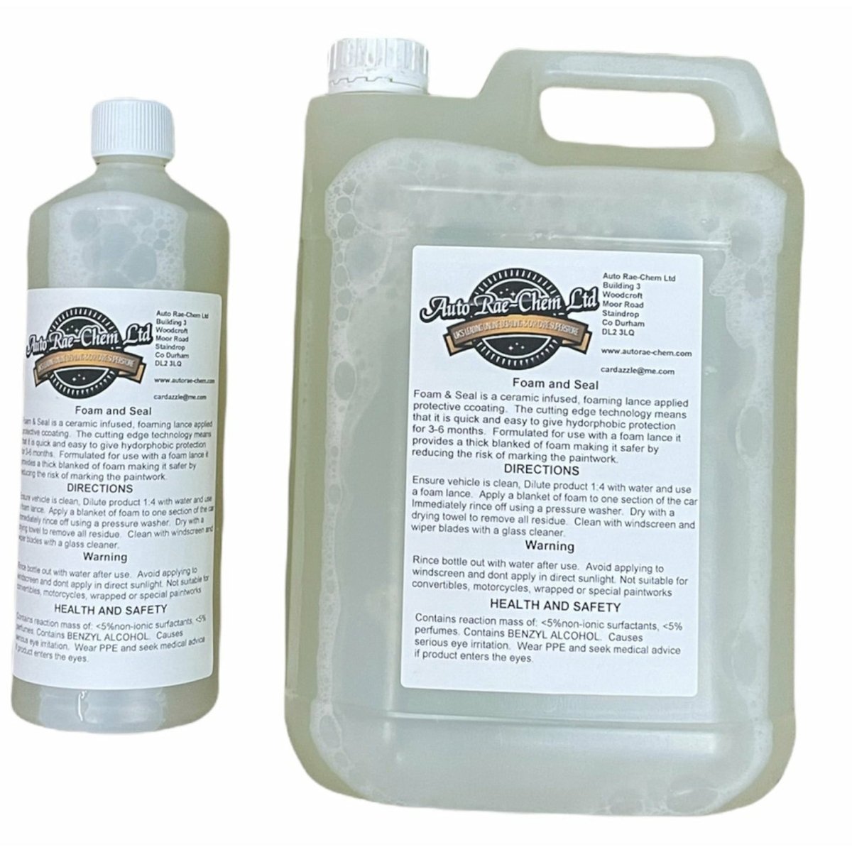 Foam & Seal – Ceramic-Infused Hydrophobic Foam Lance Coating - Auto Rae-Chem