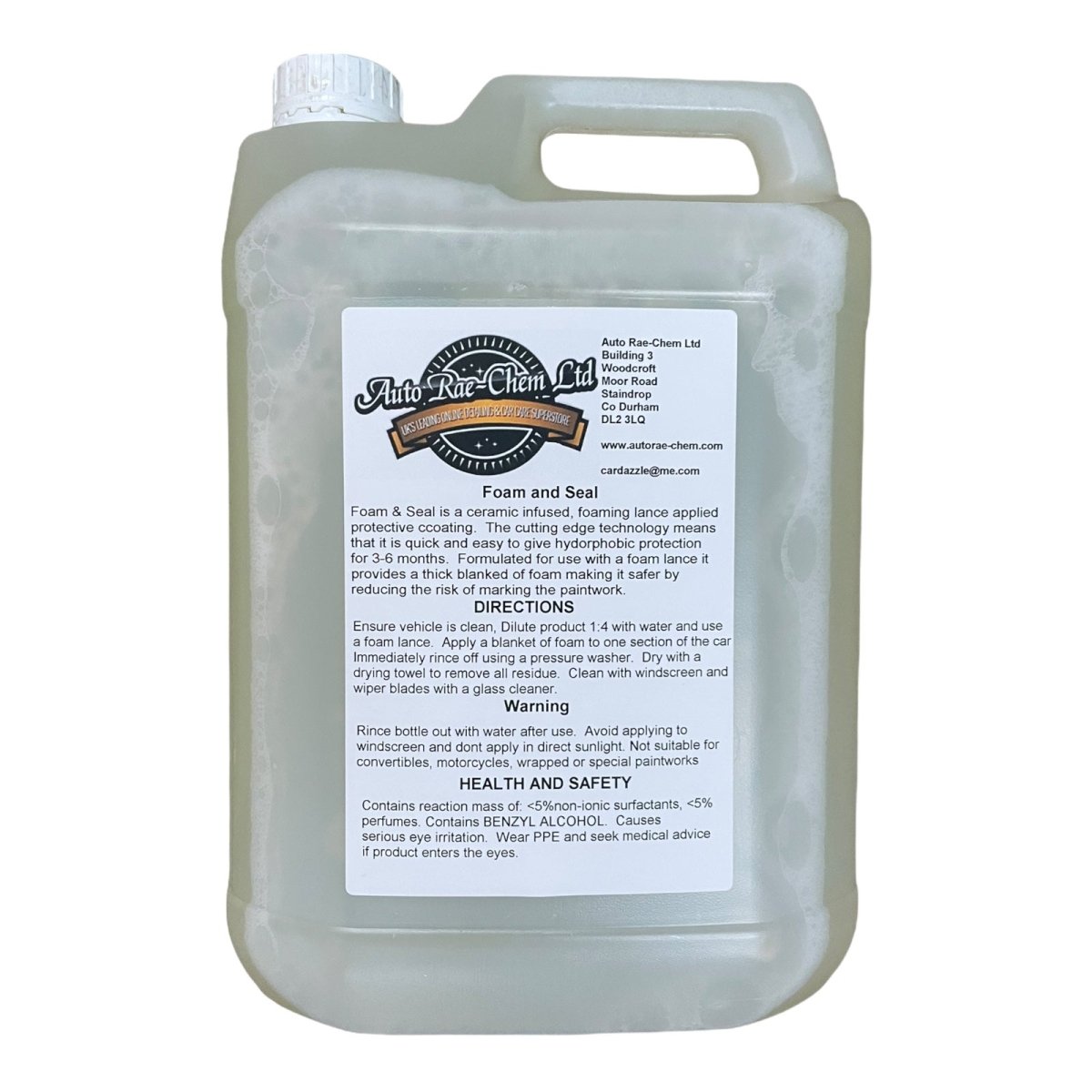 Foam & Seal – Ceramic-Infused Hydrophobic Foam Lance Coating - Auto Rae-Chem