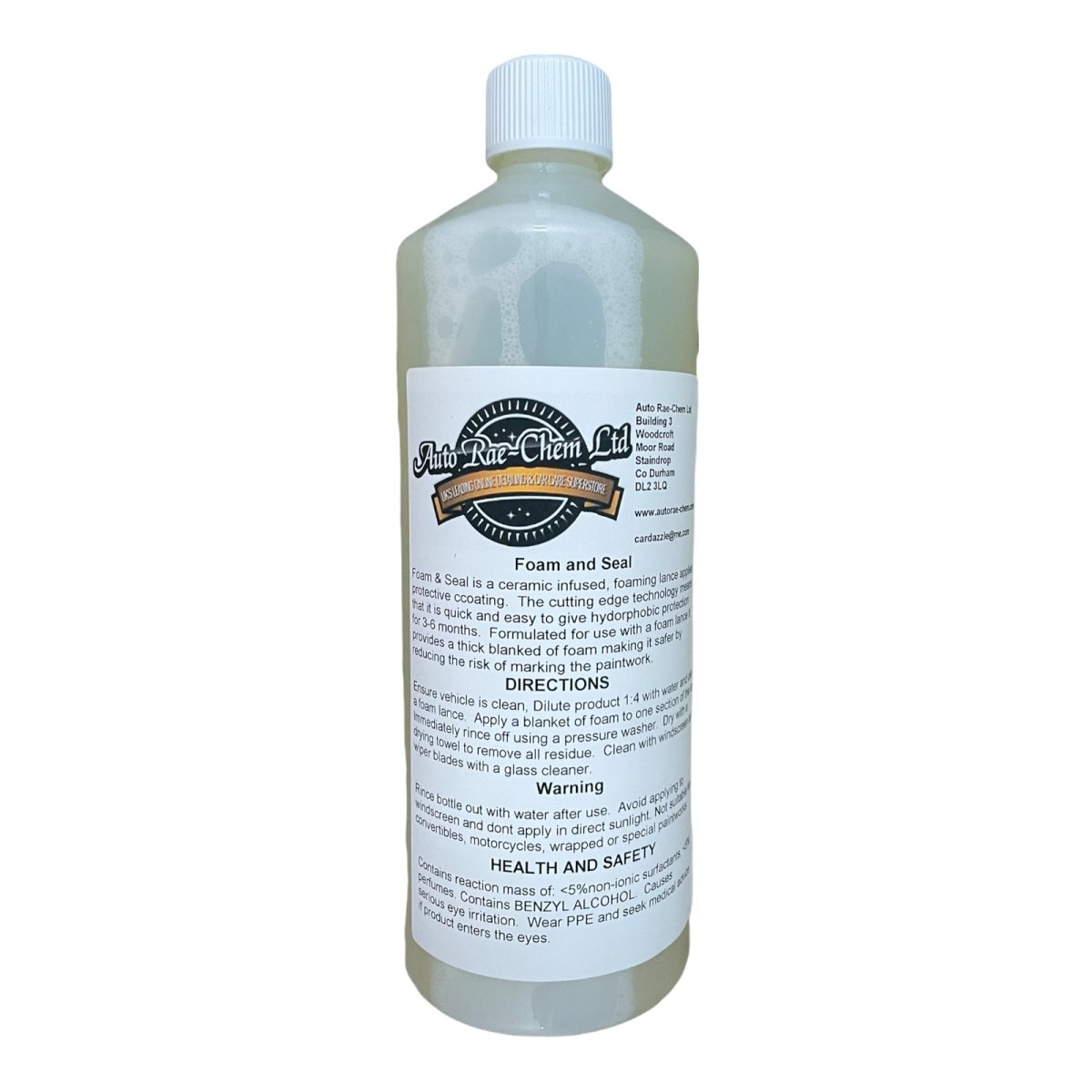 Foam & Seal – Ceramic-Infused Hydrophobic Foam Lance Coating - Auto Rae-Chem