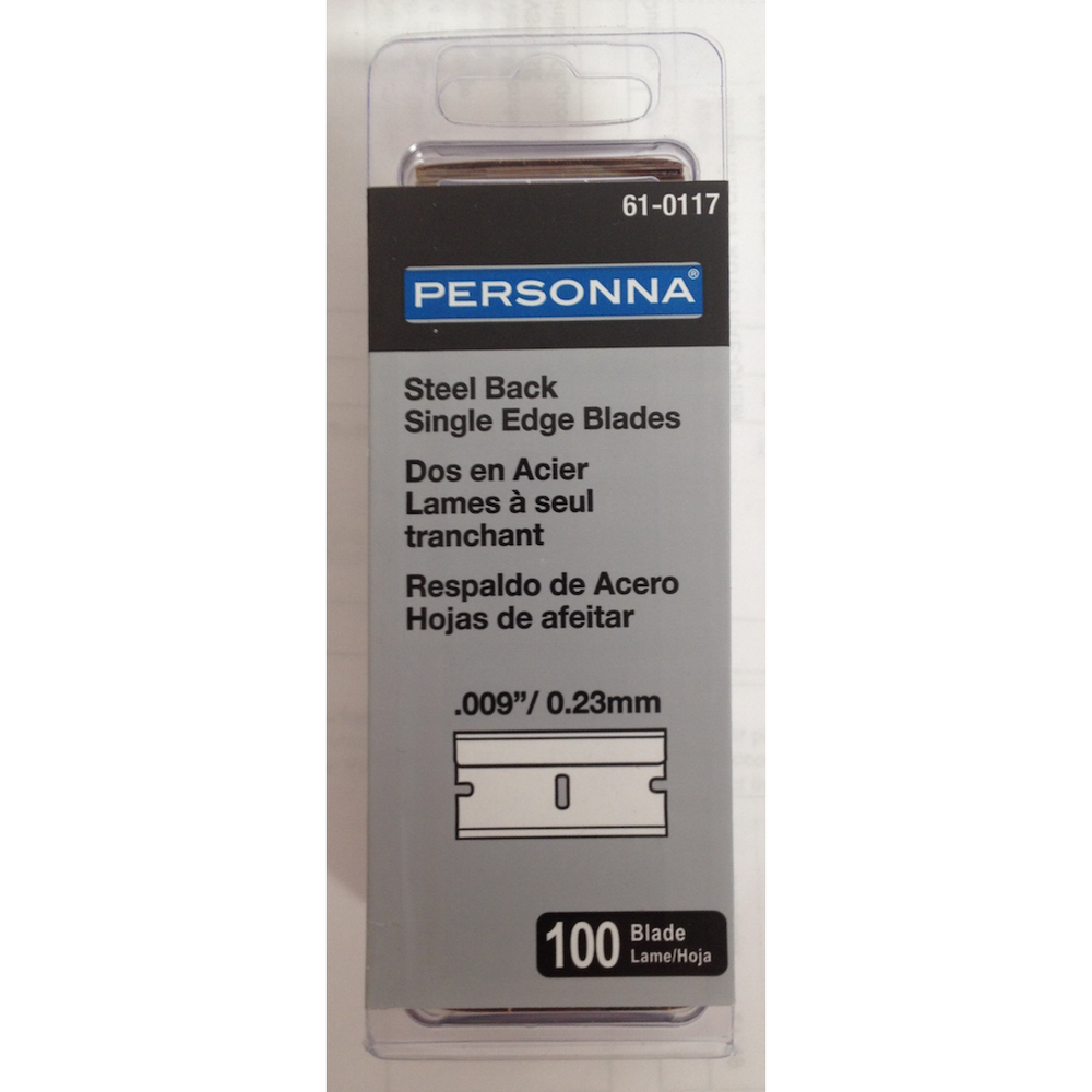 Personna Steel Back Single Edge Safety Blades Box 100