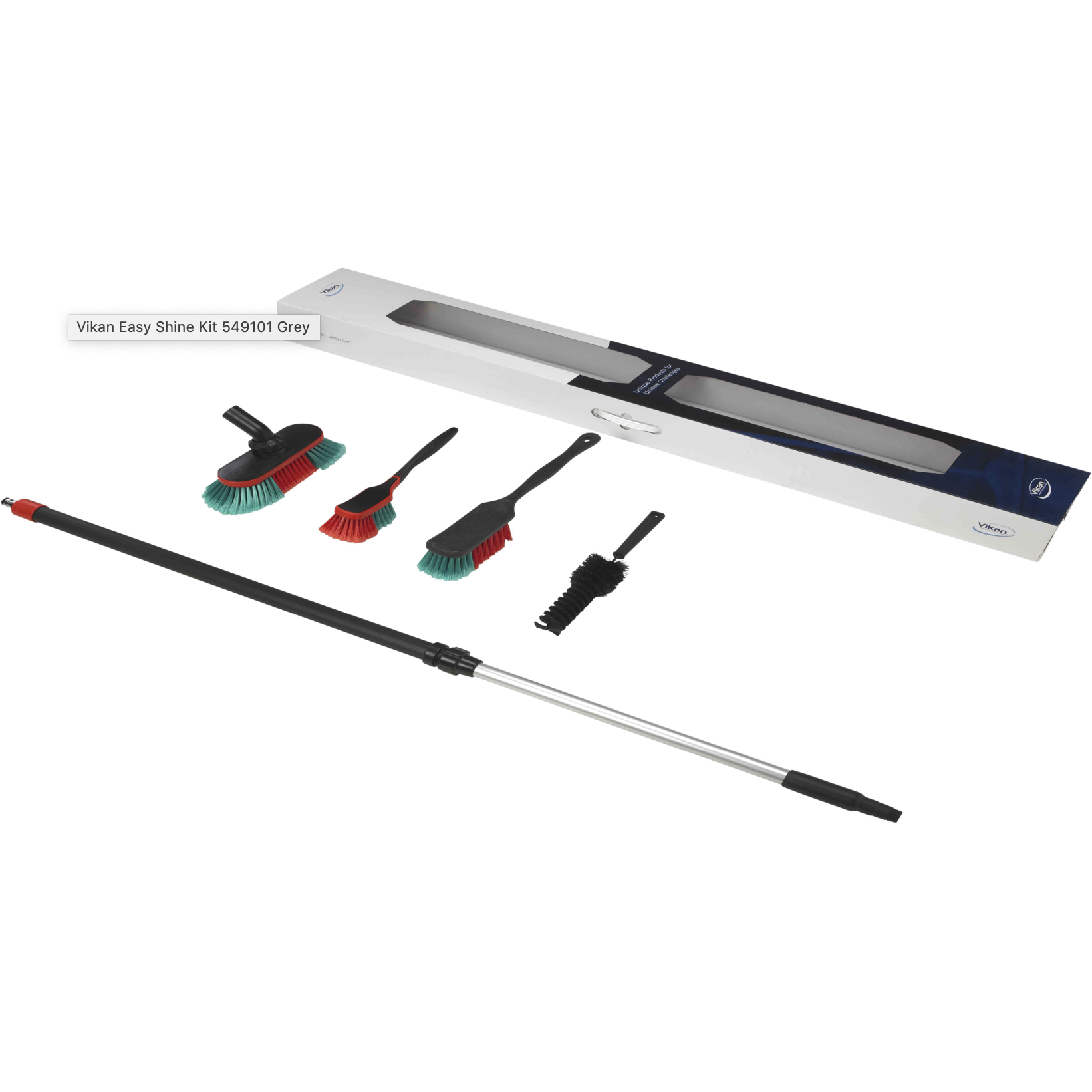 Vikan 990052 Transport System Starter Pack Wash Brushes & Telescopic Pole Set - Auto Rae-Chem