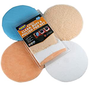 Kent Car Care GKEQ8009 8 Piece Clean Buff and Polish Pad Set | Auto Rae-Chem